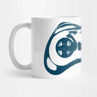 Blue Vector Illustration of Video Game Controller Mug